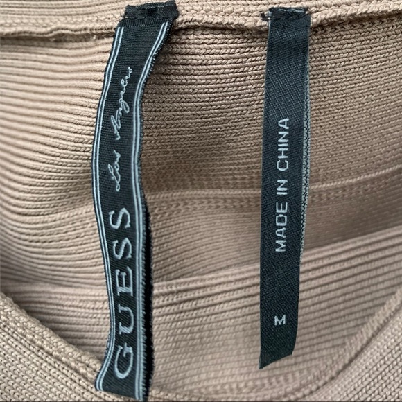 GUESS NWOT Tan Gold Foil Bandage Mini Skirt - Picture 5 of 7
